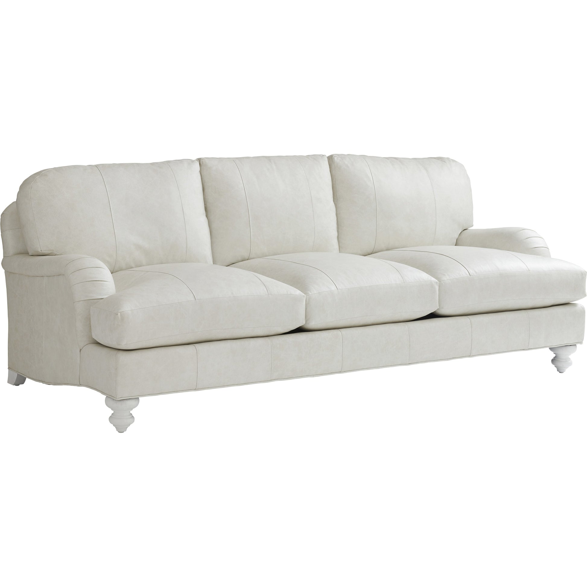 Gilmore Leather Arm Sofa by Tommy Bahama Home in seashell. Made from unique in a transitional style.