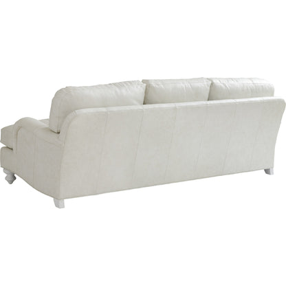 Gilmore Leather Arm Sofa by Tommy Bahama Home in seashell. Made from unique in a transitional style.