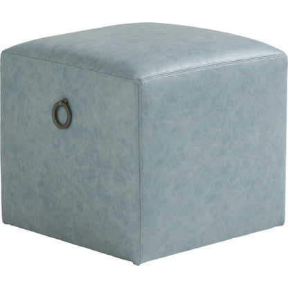 Jupiter Leather Ottoman by Tommy Bahama Home in ocean. Made from unique in a transitional style.