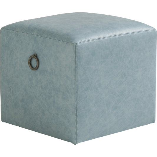 Jupiter Leather Ottoman by Tommy Bahama Home in ocean. Made from unique in a transitional style.