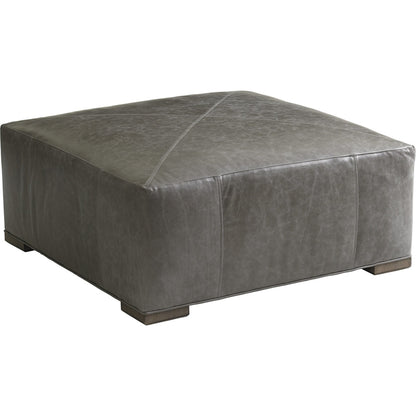 Melina Leather Cocktail Ottoman by Lexington in gray. Made from unique in a transitional style.