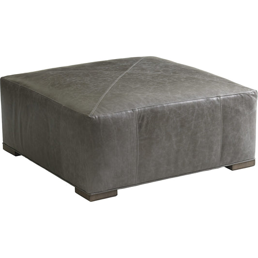 Melina Leather Cocktail Ottoman by Lexington in gray. Made from unique in a transitional style.