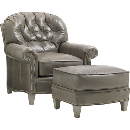 Bayville Leather Chair by Lexington. Made from unique in a transitional style.