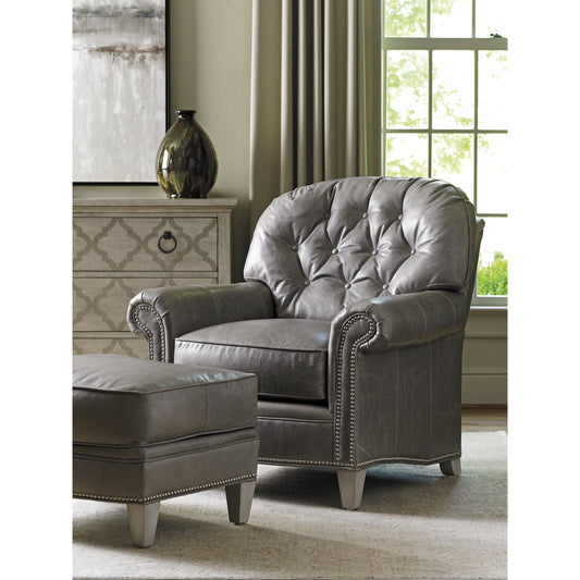 Bayville Leather Chair by Lexington. Made from unique in a transitional style.