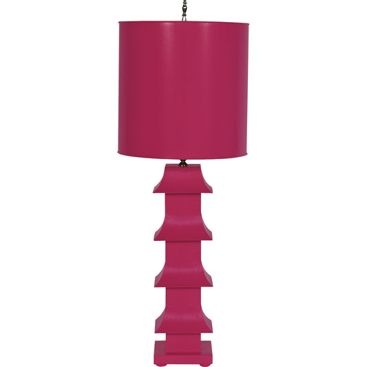 Tole Pagoda Lamp by Worlds Away. Made from metal in a coastal style.