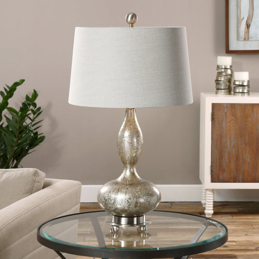 Vercana Table Lamp by Uttermost. Made from glass, metal in a transitional style.