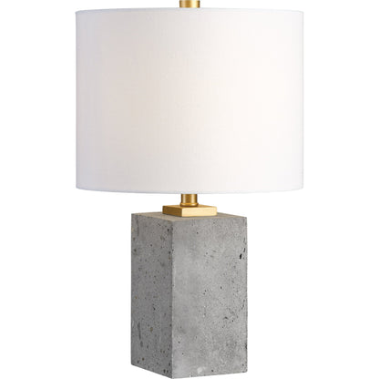 Drexel Concrete Block Lamp by Uttermost. Made from concrete, steel in a modern style.