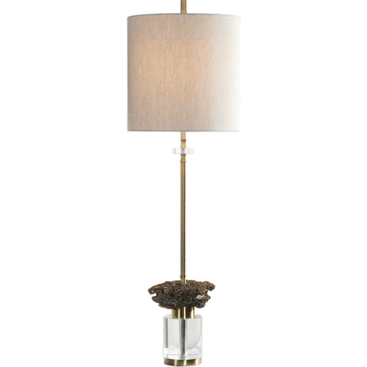 Kiota Wasp's Nest Buffet Lamp by Uttermost. Made from steel resin crystal fabric in a modern style.