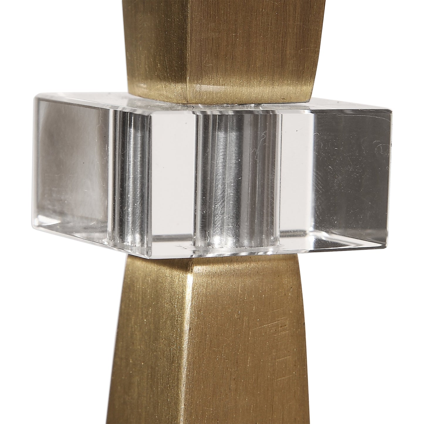 002 S-329116 | Closeup | Niccolai Lamp by Uttermost in nickel. Made from steel, crystal in a modern style.