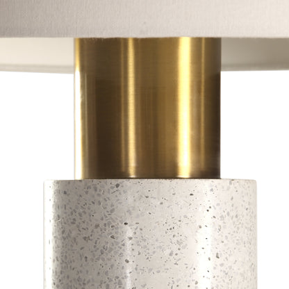 Vaeshon Concrete Table Lamp by Uttermost. Made from concrete crystal iron fabric in a modern style.