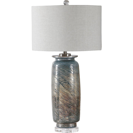 Olesya Table Lamp by Uttermost in multi. Made from glass, crystal, iron in a modern style.