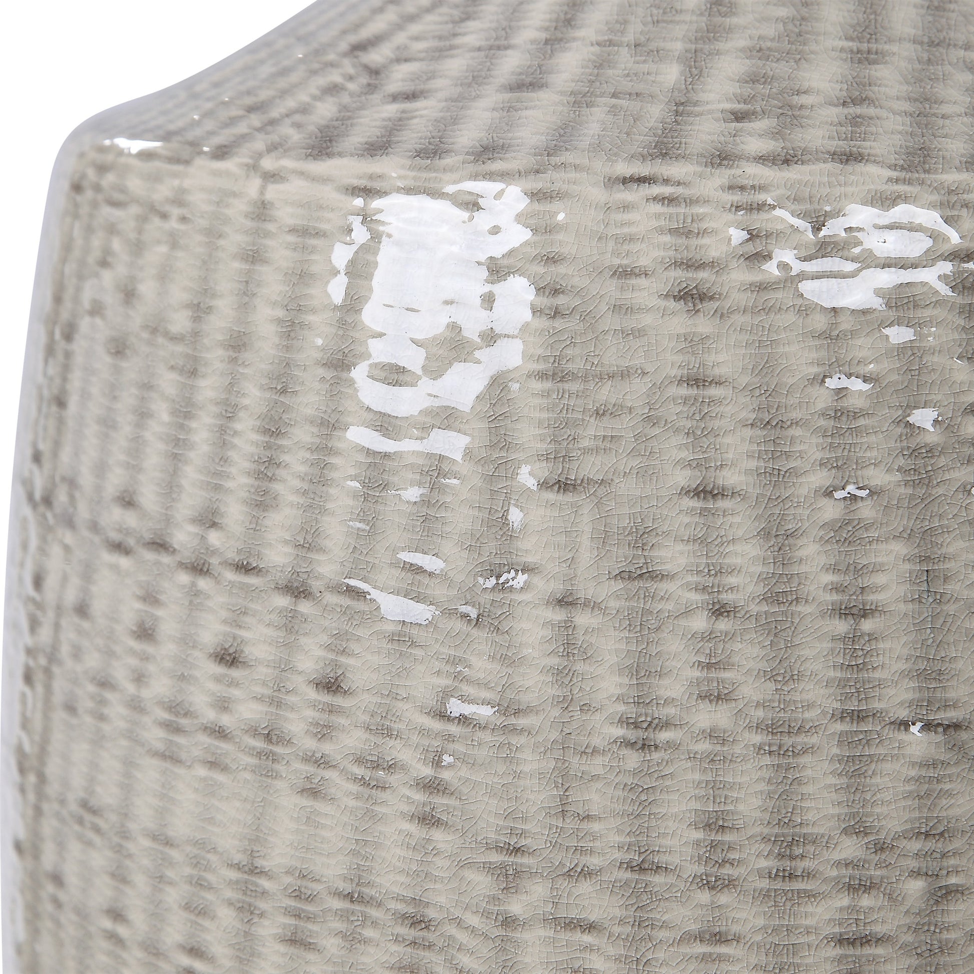 Felipe Table Lamp by Uttermost in light gray. Made from ceramic, iron, fabric in a eclectic & global style.