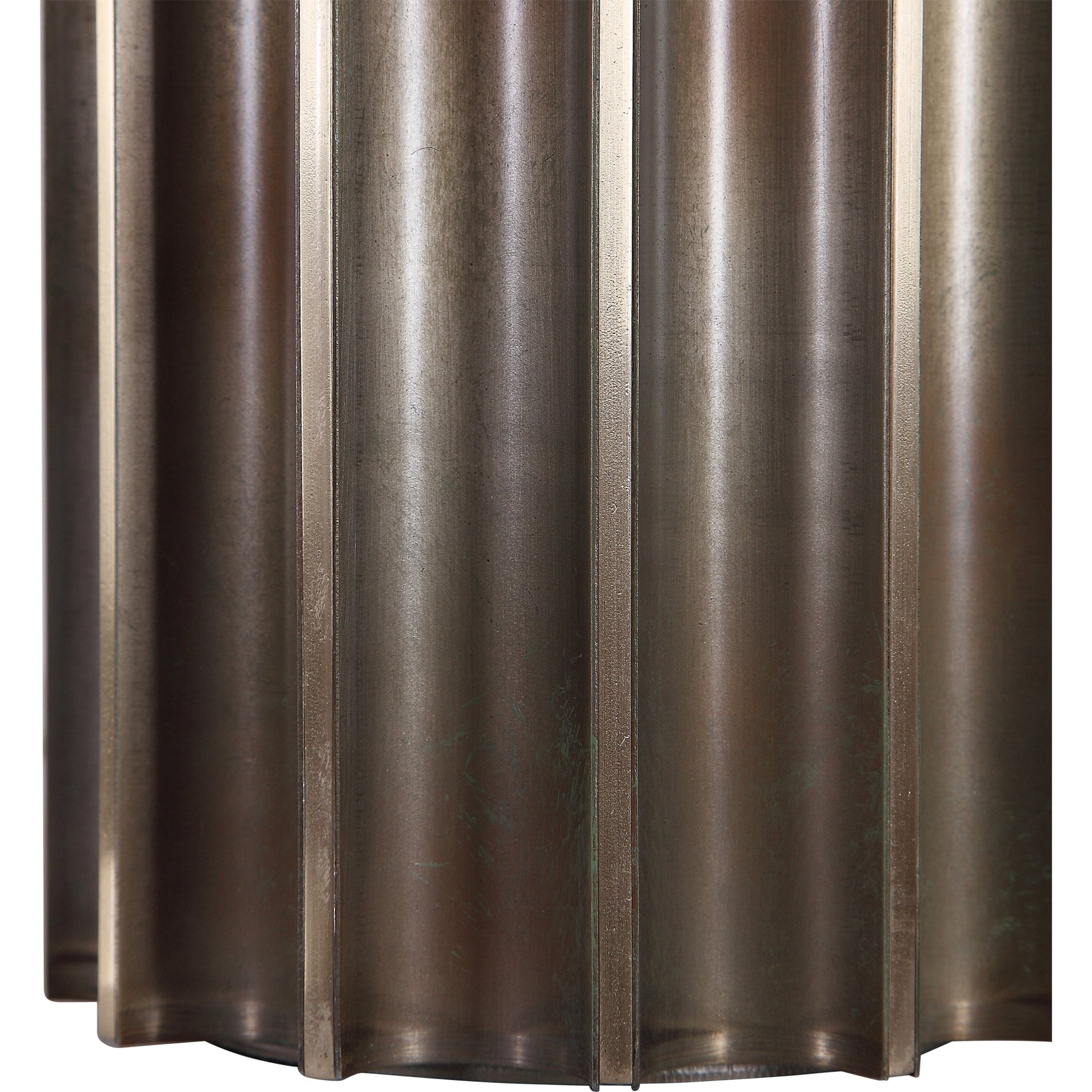 Khalio Table Lamp by Uttermost in gun metal. Made from steel, fabric in a modern style.