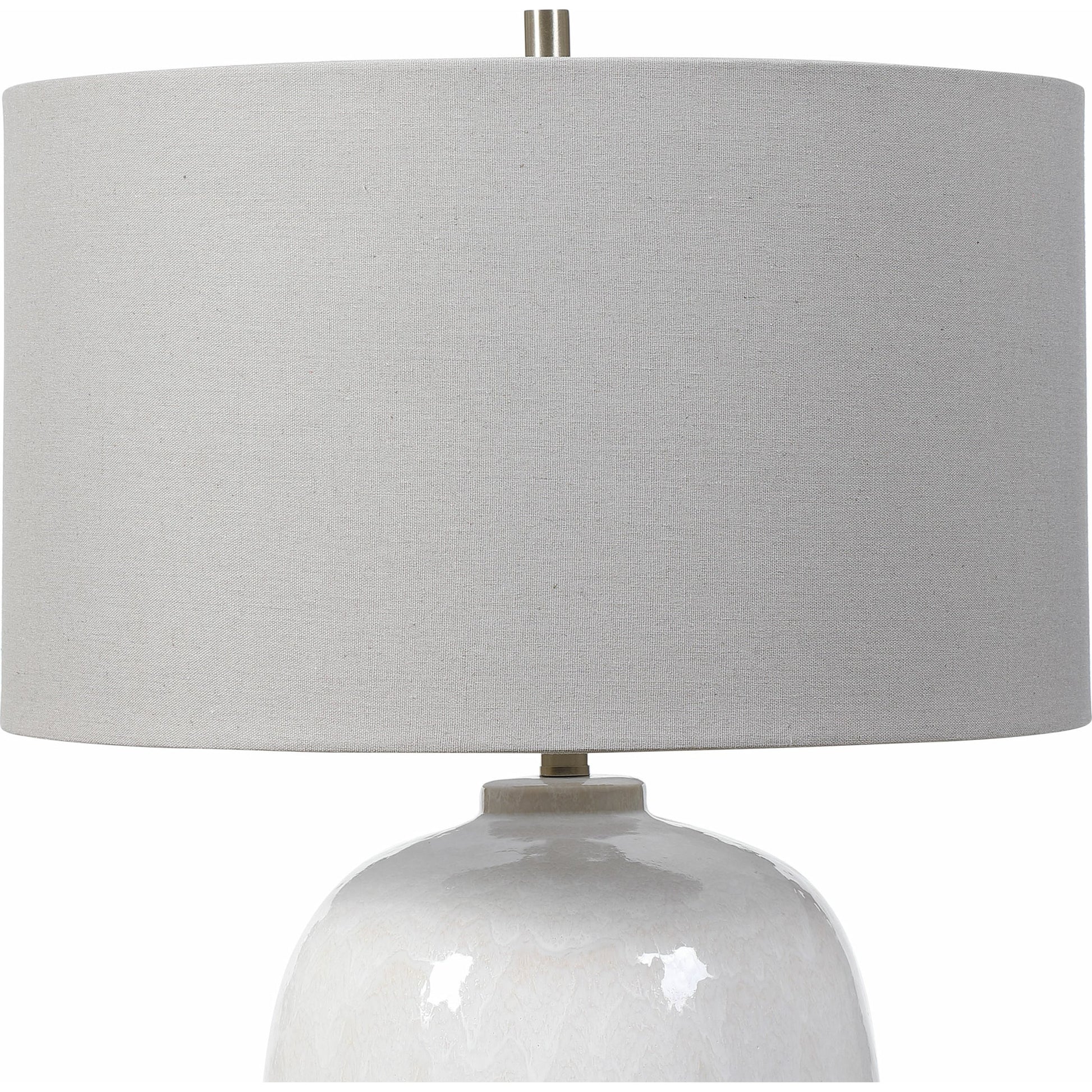 Winterscape Table Lamp by Uttermost in white. Made from ceramic, steel in a cottage & farmhouse style.