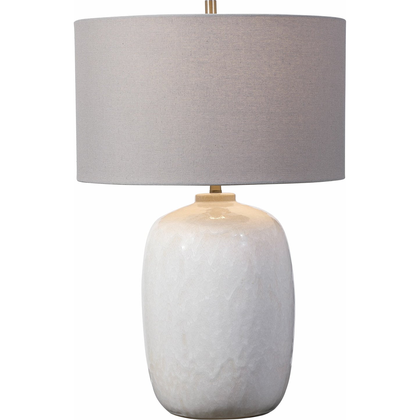 001 SR-897307 | Primary Silo | Winterscape Table Lamp by Uttermost in white. Made from ceramic, steel in a cottage & farmhouse style.
