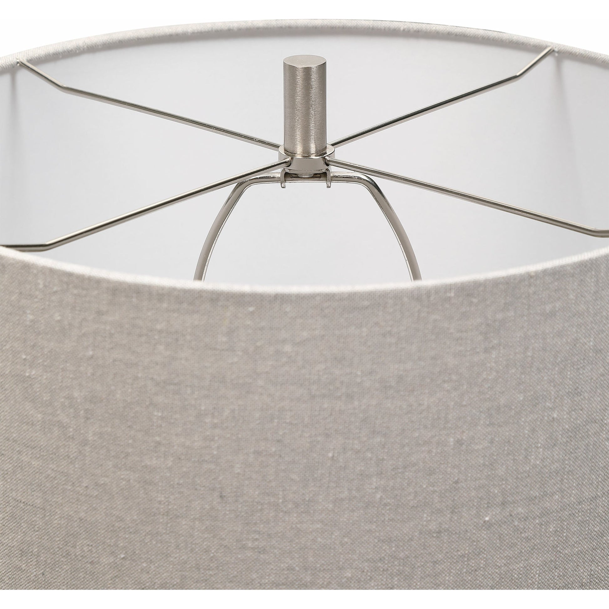 Comanche Crackle Table Lamp by Uttermost in white. Made from ceramic, steel in a eclectic & global style.