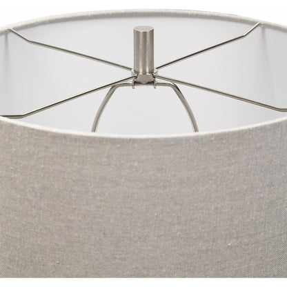 Comanche Crackle Table Lamp by Uttermost in white. Made from ceramic, steel in a eclectic & global style.