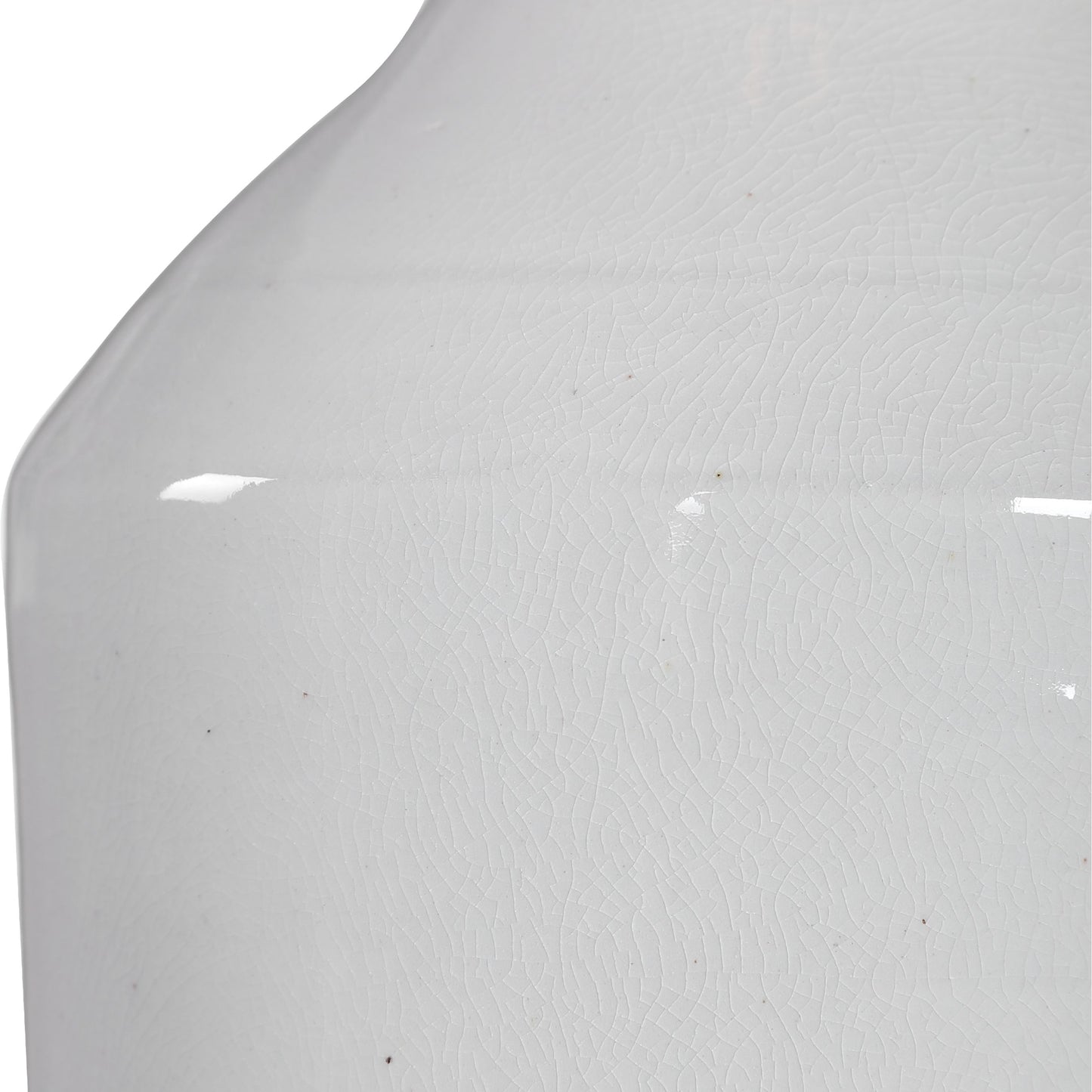 003 SR-824222 | Closeup | Dakota Crackle Table Lamp by Uttermost in white. Made from ceramic, steel in a coastal style.