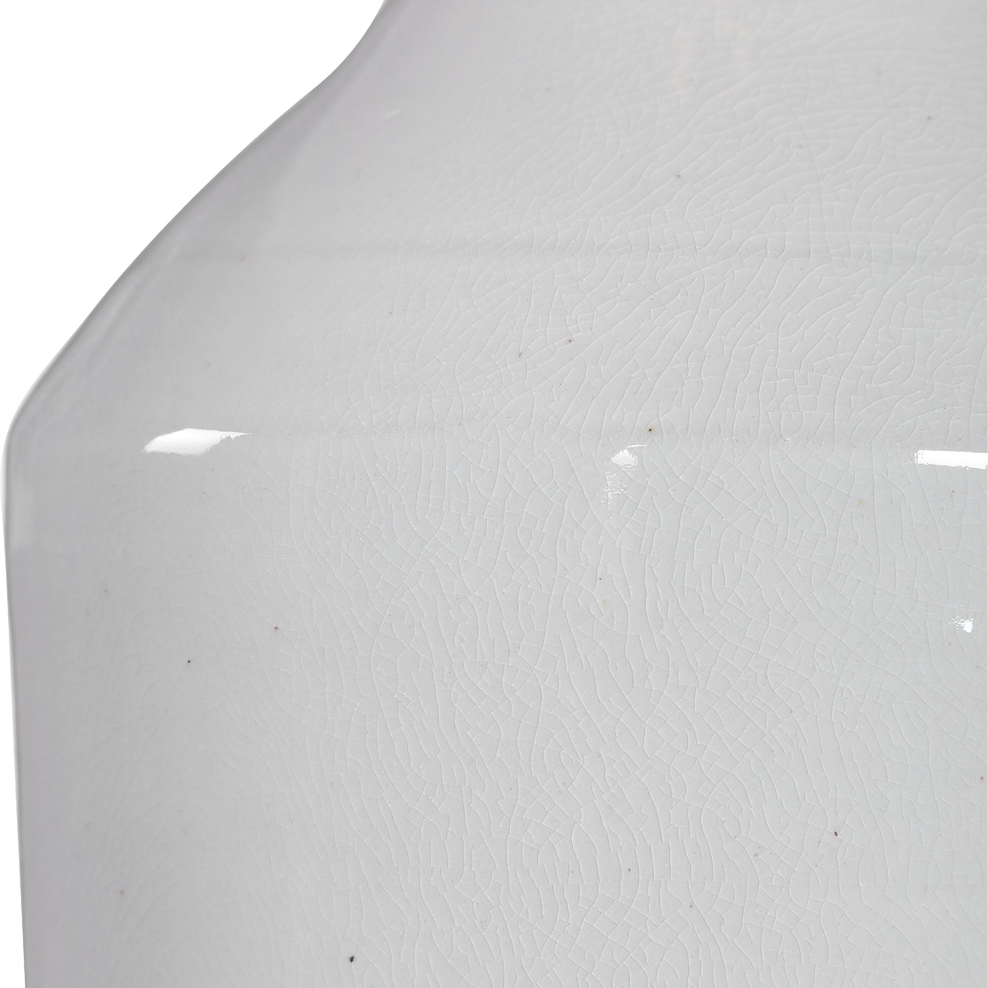 Dakota Crackle Table Lamp by Uttermost in white. Made from ceramic, steel in a coastal style.