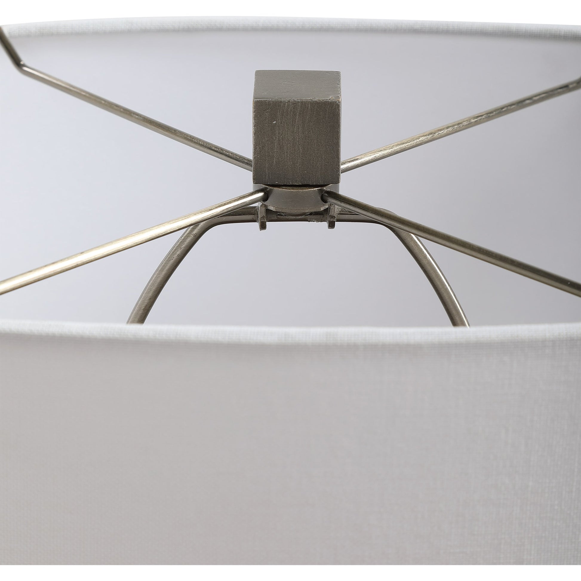 Relic Aged Table Lamp by Uttermost in gold. Made from resin, marble, iron, fabric in a eclectic & global style.