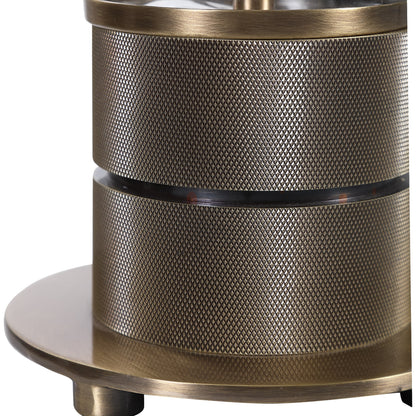 Anmer Table Lamp by Uttermost. Made from iron, glass, fabric in a modern style.