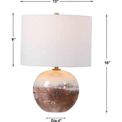 Durango Accent Lamp by Uttermost. Made from ceramic, iron in a modern style.