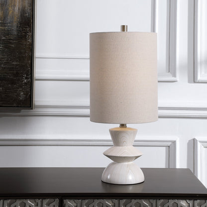 Stevens Buffet Lamp by Uttermost in wood. Made from polyester, steel in a modern style.