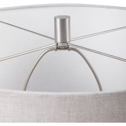 Whiteout Mottled Glass Table Lamp by Uttermost. Made from steel, glass, fabric in a cottage & farmhouse style.