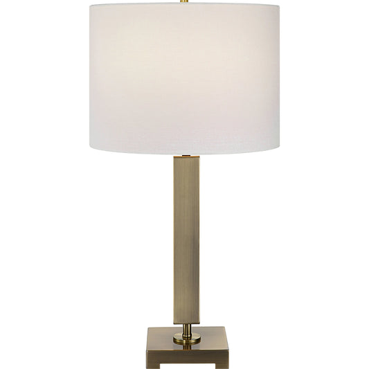 Duomo Table Lamp by Uttermost in brass. Made from 5% metal, 5% fabric in a modern style.