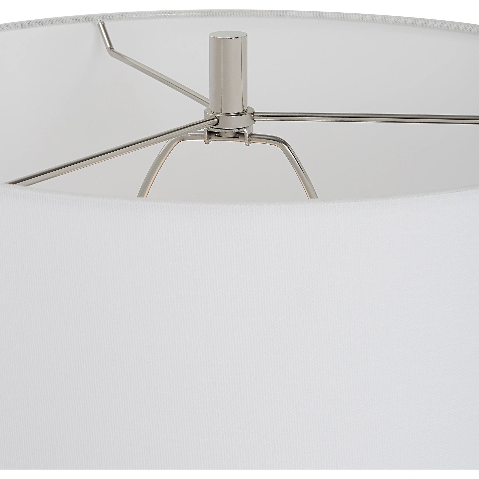 Antoinette Table Lamp by Uttermost in ivory. Made from mad-made stone, iron, fabric in a coastal style.