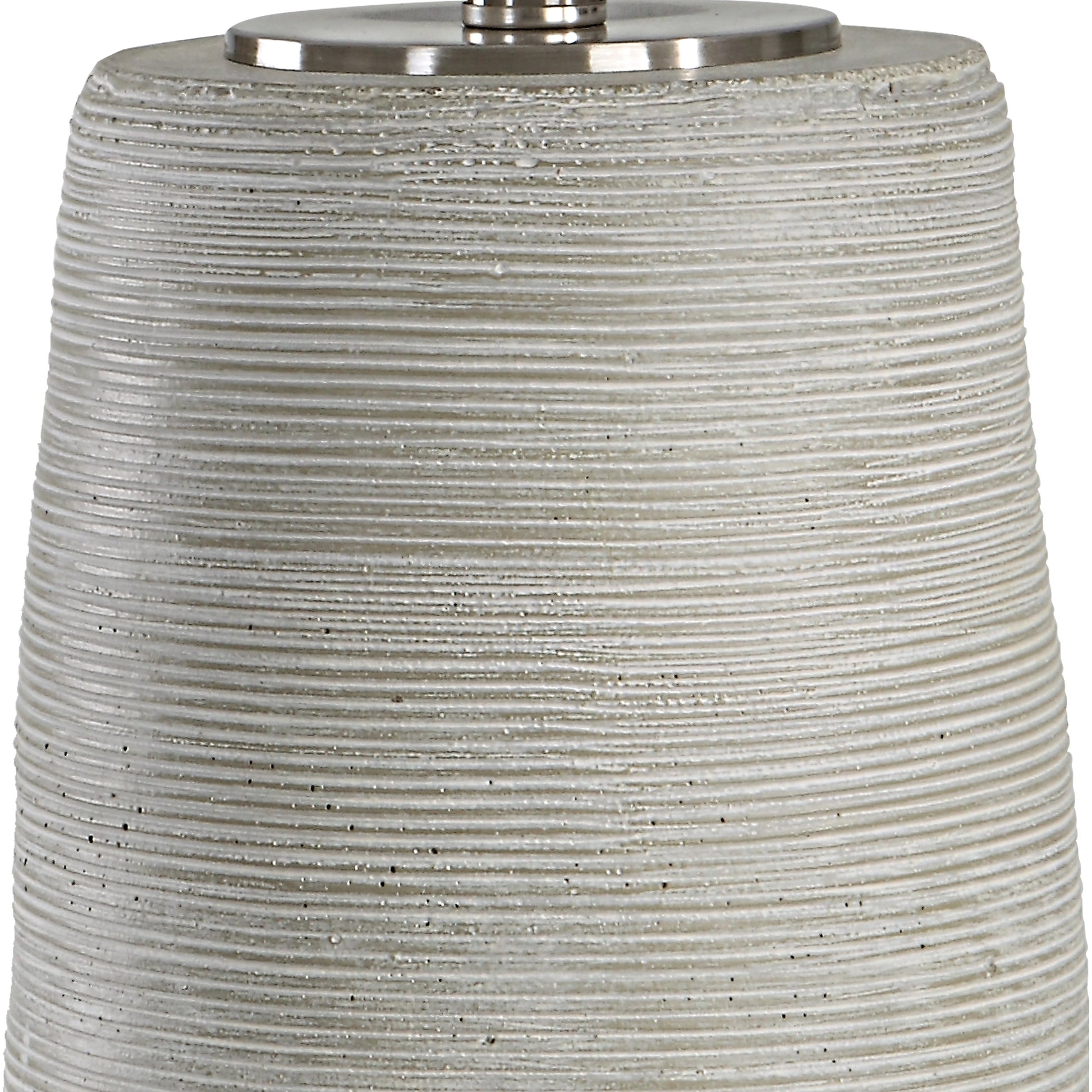 Mountainscape Table Lamp by Uttermost in off white, gray. Made from steel, ceramic, fabric in a modern style.