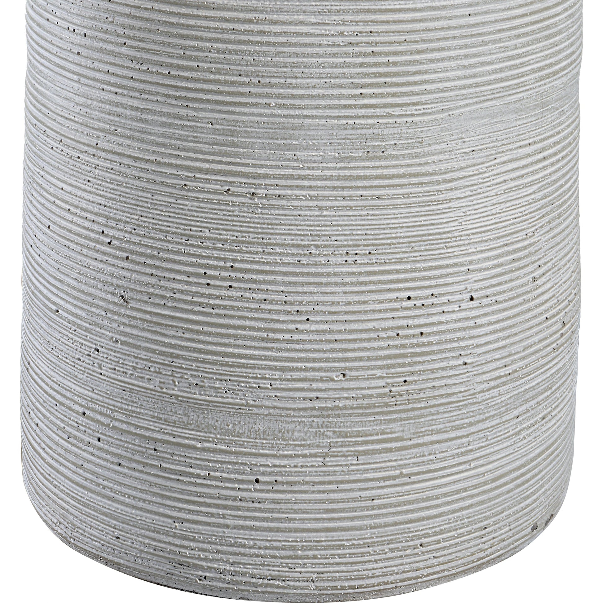 Mountainscape Table Lamp by Uttermost in off white, gray. Made from steel, ceramic, fabric in a modern style.