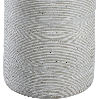 Mountainscape Table Lamp by Uttermost in off white, gray. Made from steel, ceramic, fabric in a modern style.