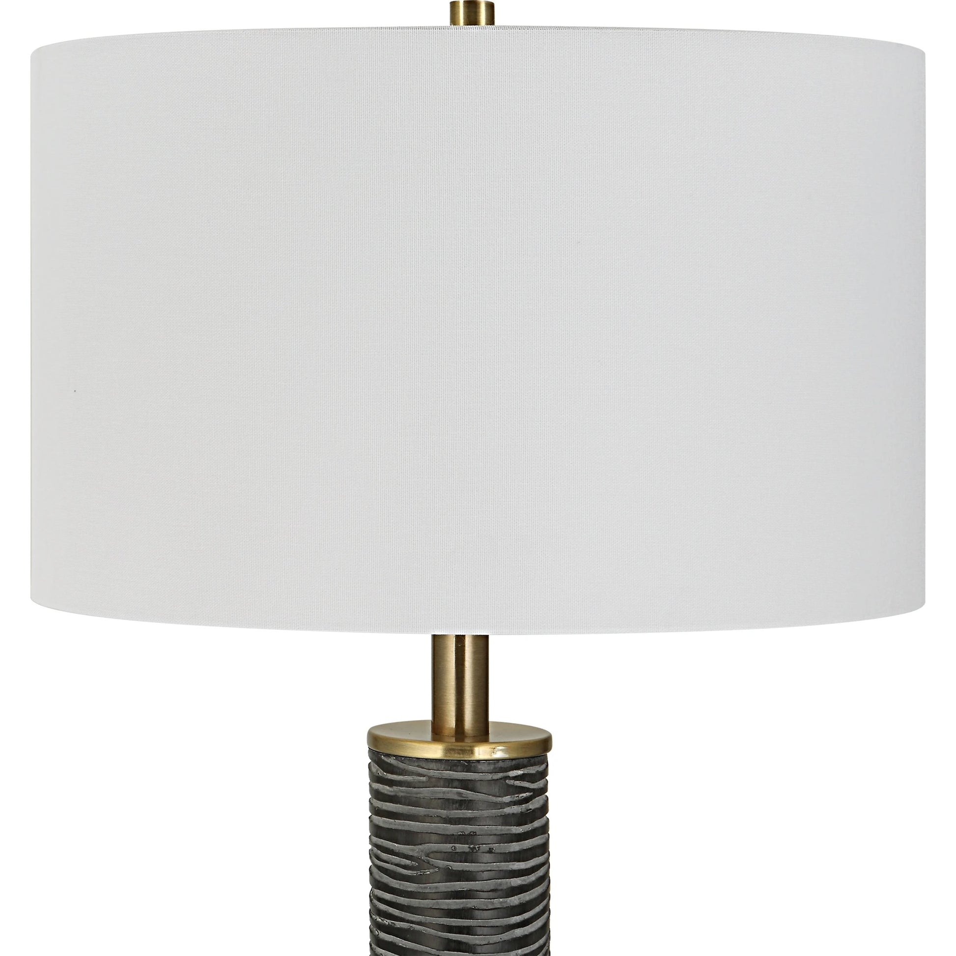 Summit Floor Lamp by Uttermost in brass. Made from resin, iron in a modern style.