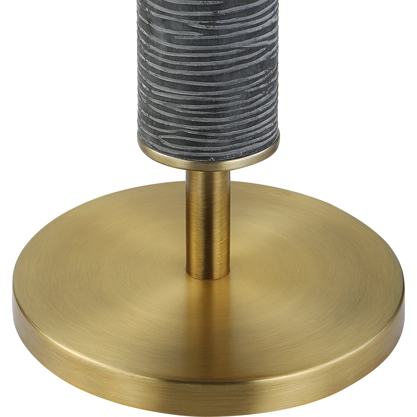 003 SI-1923759 | Closeup | Summit Floor Lamp by Uttermost in brass. Made from resin, iron in a modern style.