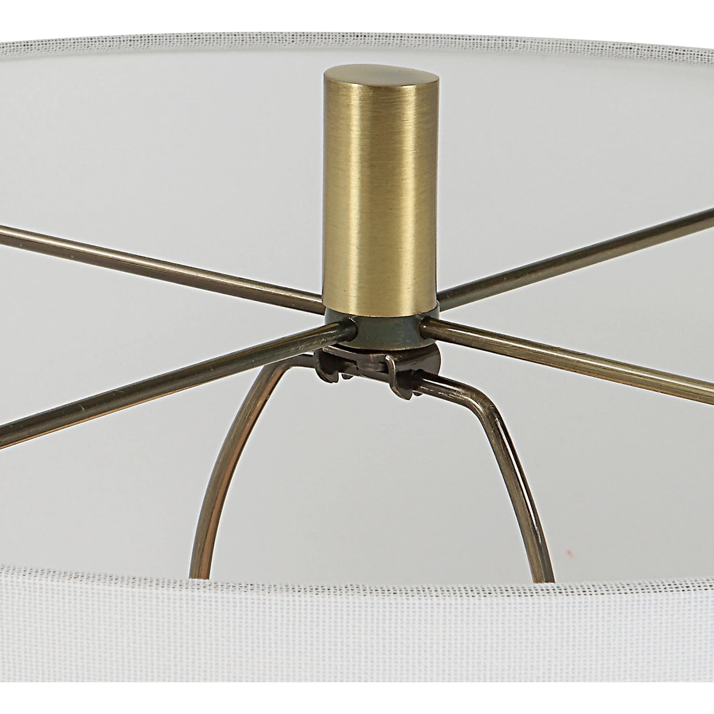 004 SI-1923759 | Closeup | Summit Floor Lamp by Uttermost in brass. Made from resin, iron in a modern style.