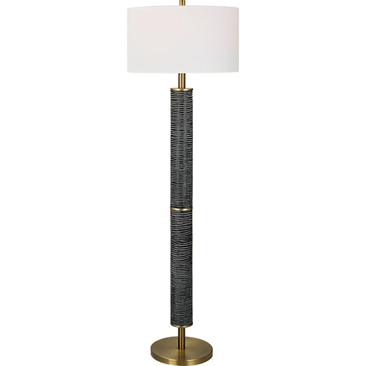 Summit Floor Lamp by Uttermost in brass. Made from resin, iron in a modern style.