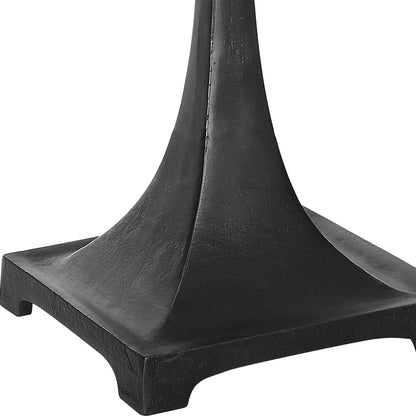 Reydan Table Lamp by Uttermost in black. Made from steel, casting iron, fabric in a modern style.