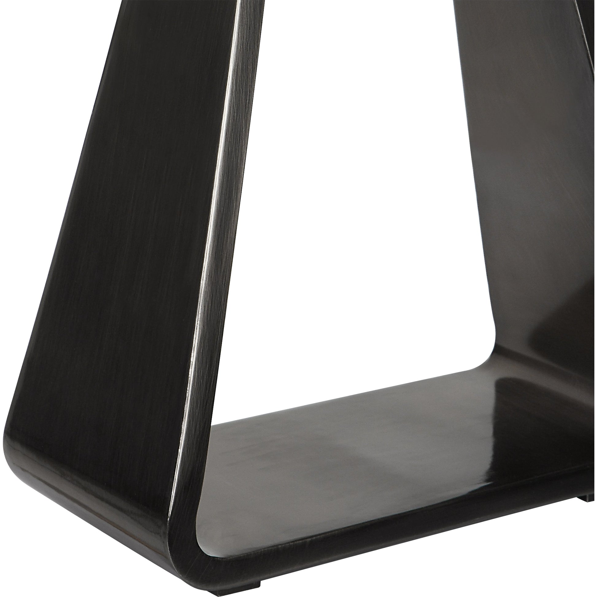 Halo Table Lamp by Uttermost in antique nickel. Made from steel, fabric in a modern style.