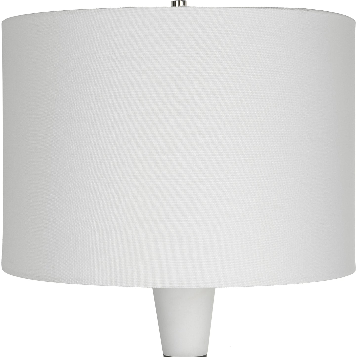004 SI-1981418 | Additional Silo | Bandeau Banded Table Lamp by Uttermost in black, white. Made from rice stone, iron, linen, resin in a modern style.