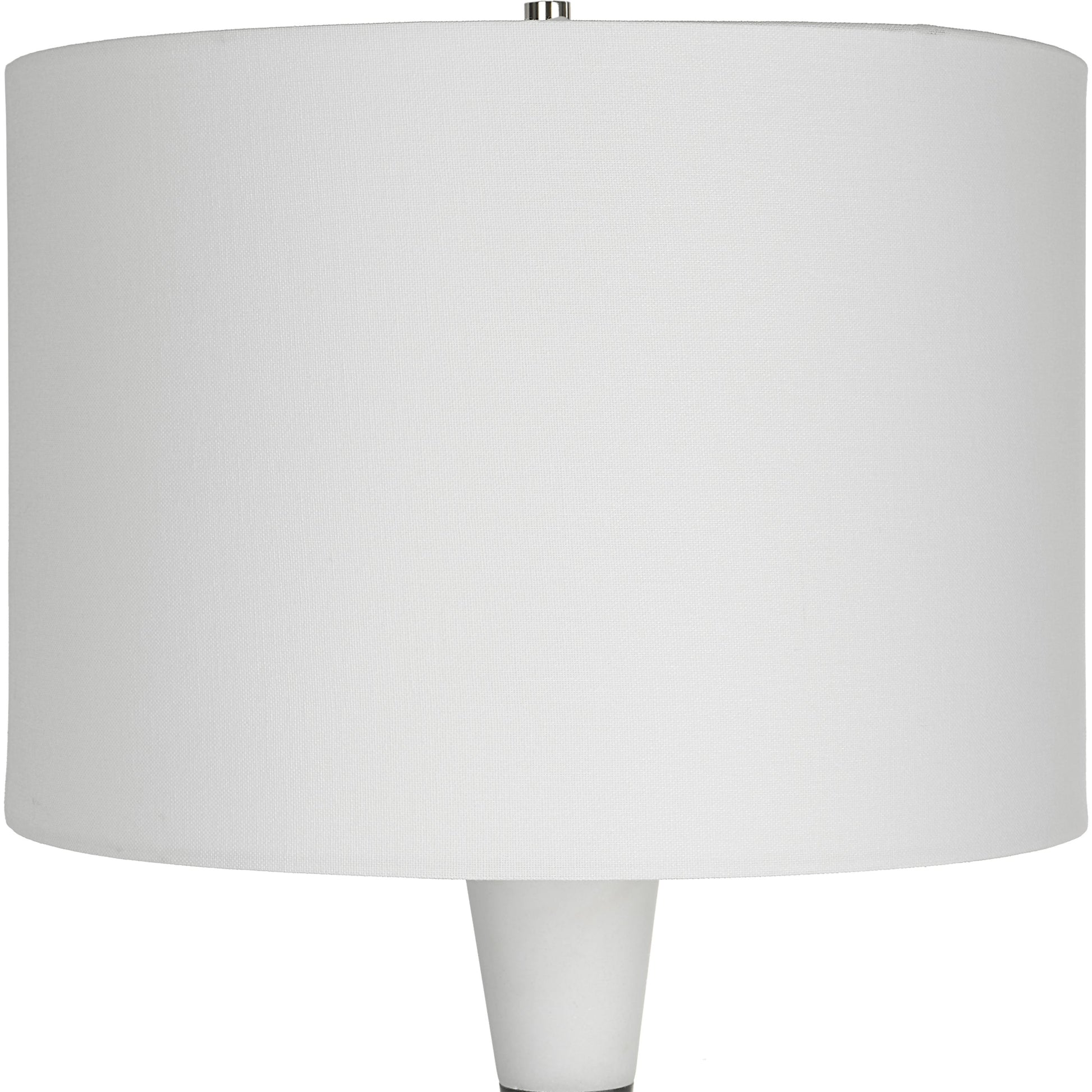 Bandeau Banded Table Lamp by Uttermost in black, white. Made from rice stone, iron, linen, resin in a modern style.