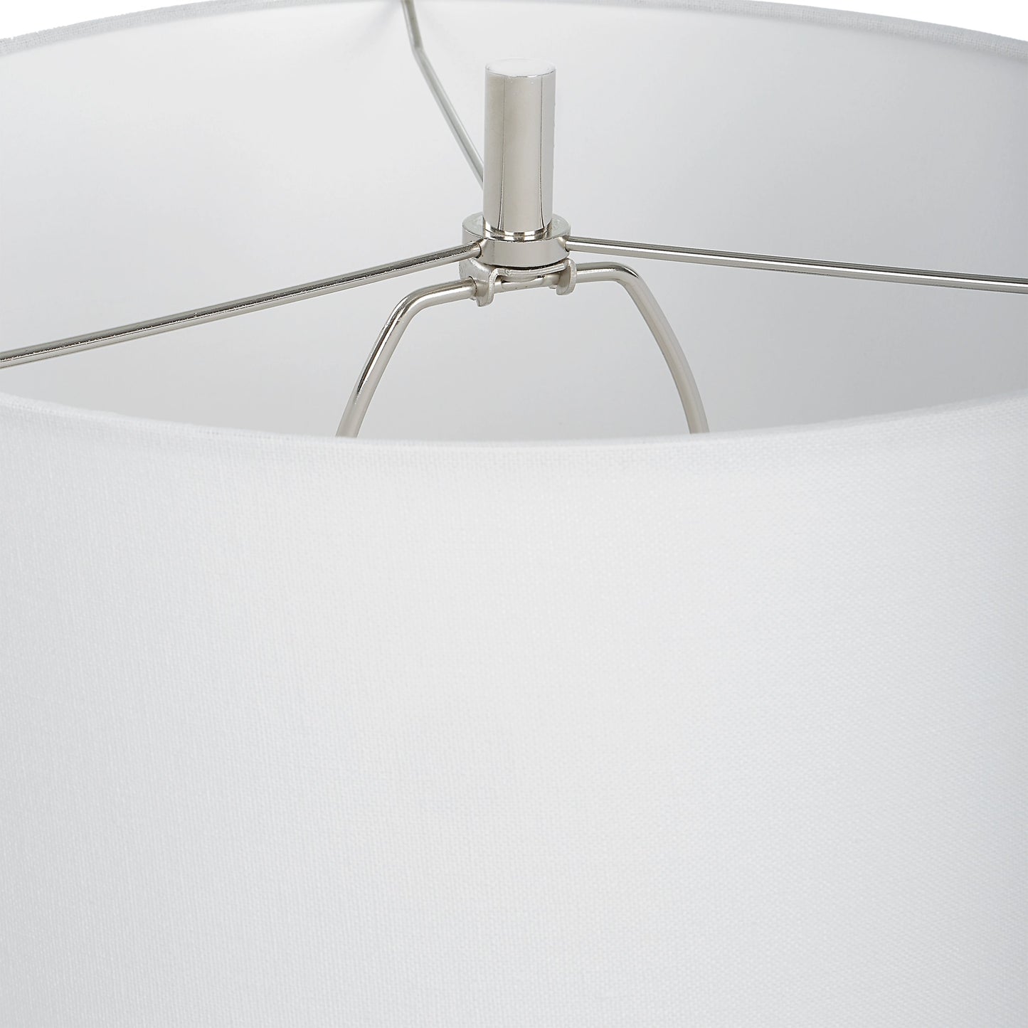 006 SI-1981418 | Additional Silo | Bandeau Banded Table Lamp by Uttermost in black, white. Made from rice stone, iron, linen, resin in a modern style.
