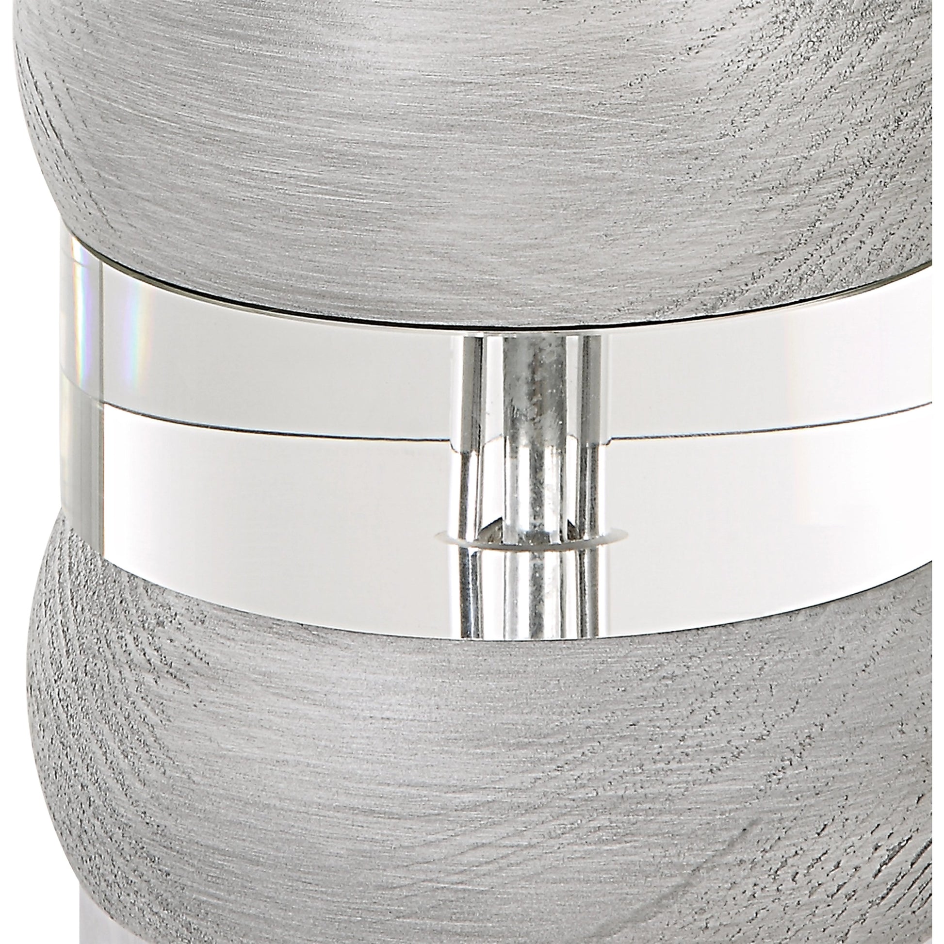 Band Together Table Lamp by Uttermost in bleach wood, nickel. Made from crystal, wood, iron, fabric in a modern style.