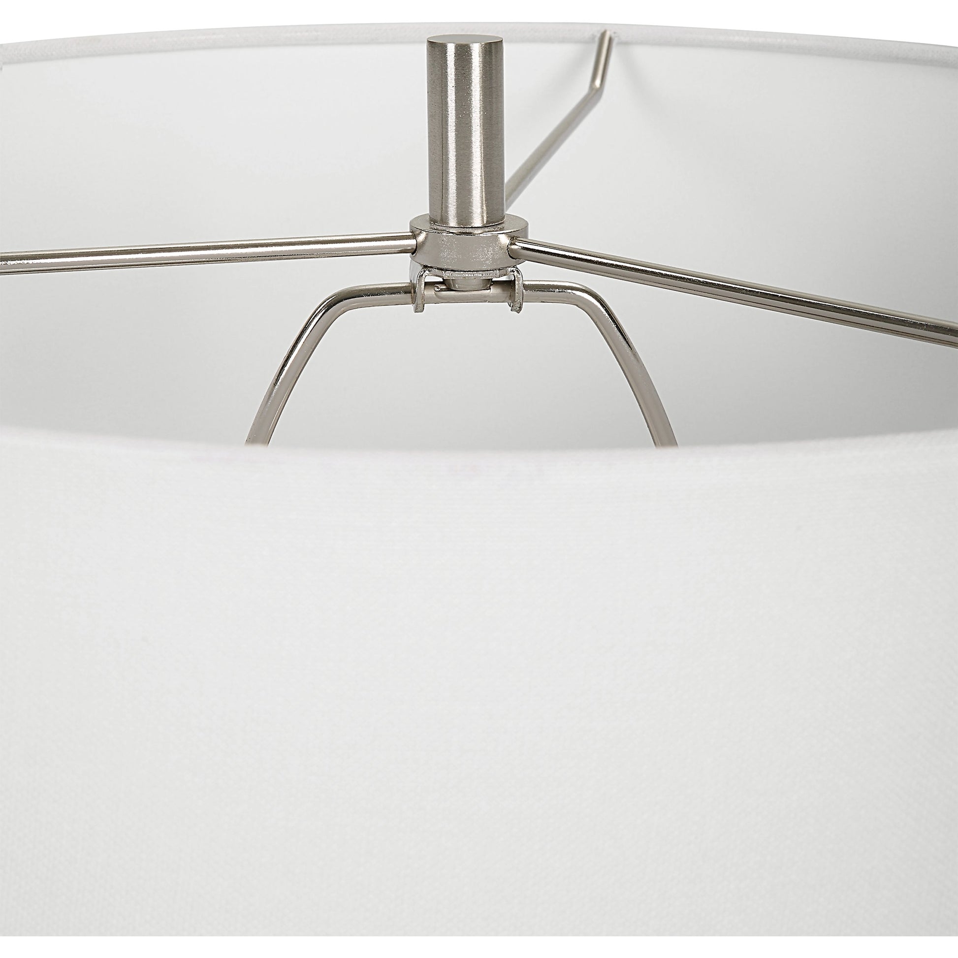 Band Together Table Lamp by Uttermost in bleach wood, nickel. Made from crystal, wood, iron, fabric in a modern style.