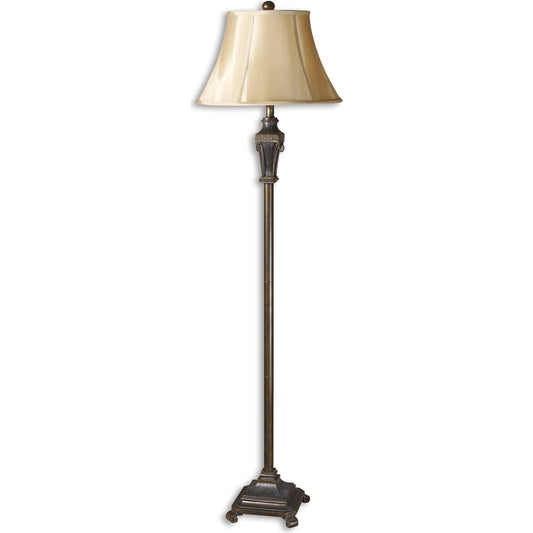 Emmanuel Floor Lamp by Uttermost. Made from polyester, metal in a traditional style.