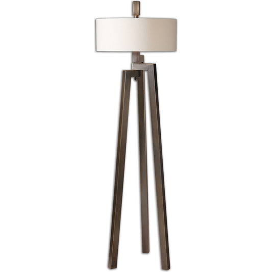 Mondovi Modern Floor Lamp by Uttermost. Made from steel, linen in a modern style.