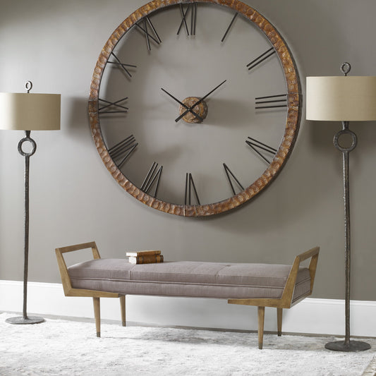 Ferro Cast Iron Floor Lamp by Uttermost in iron. Made from cast iron in a modern style.