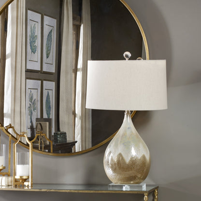 Flavian Glazed Ceramic Lamp by Uttermost. Made from crystal, ceramic in a modern style.
