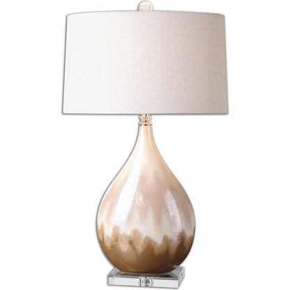 Flavian Glazed Ceramic Lamp by Uttermost. Made from crystal, ceramic in a modern style.
