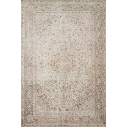 Loren LQ-03 Rug by Loloi in sand, taupe. Made from 100% polyester in a traditional style.